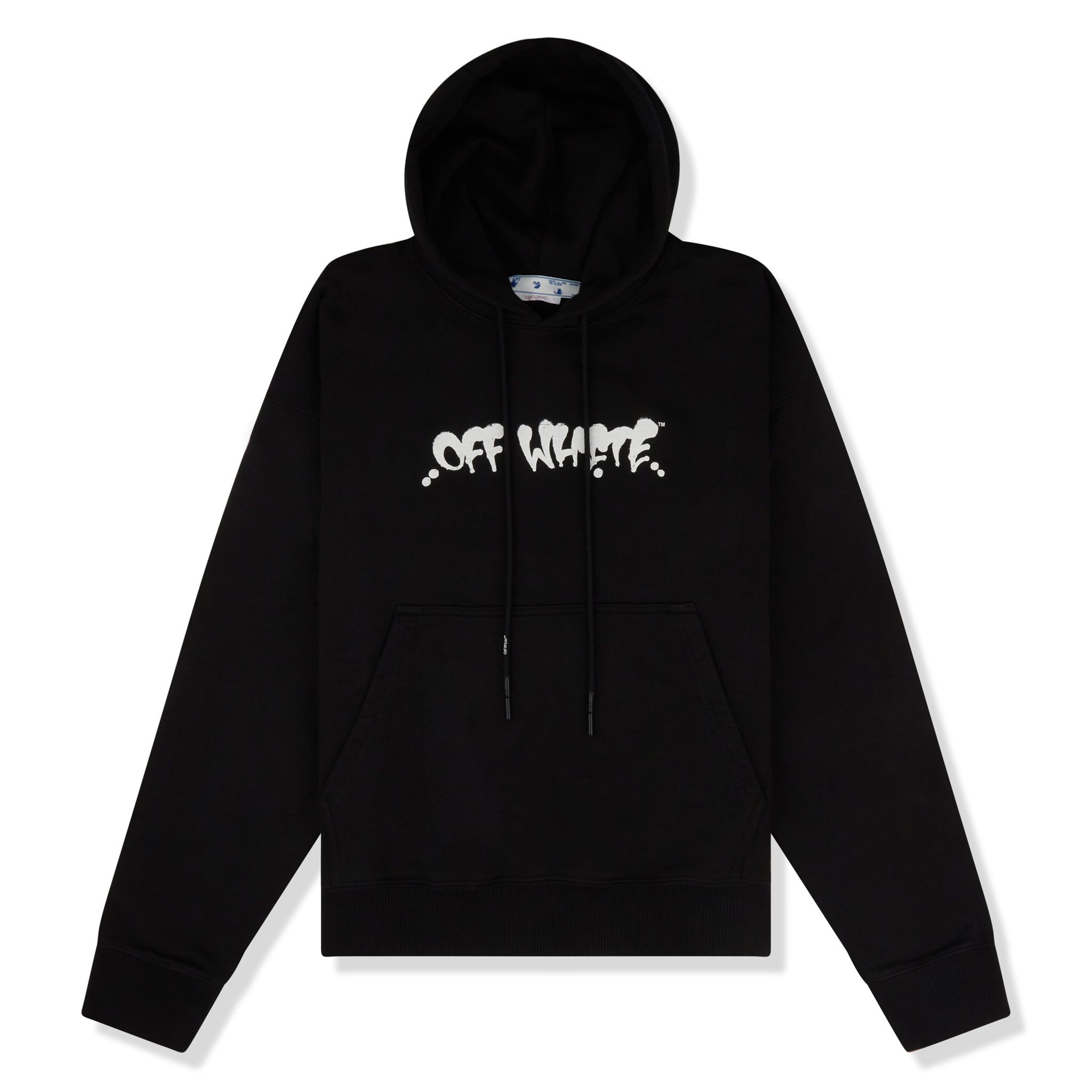 Image of Off-White Marker Graffiti Spray Black Hoodie